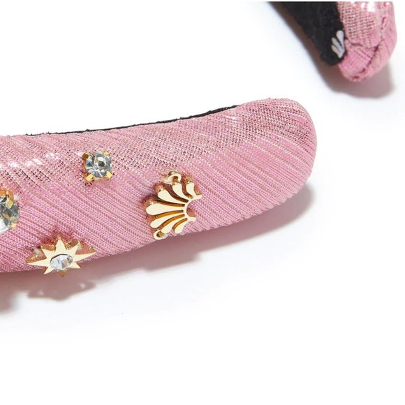 Lele Sadoughi Libra Alice Headband in Rose Gold Shiny Metallic NWT - Picture 5 of 14